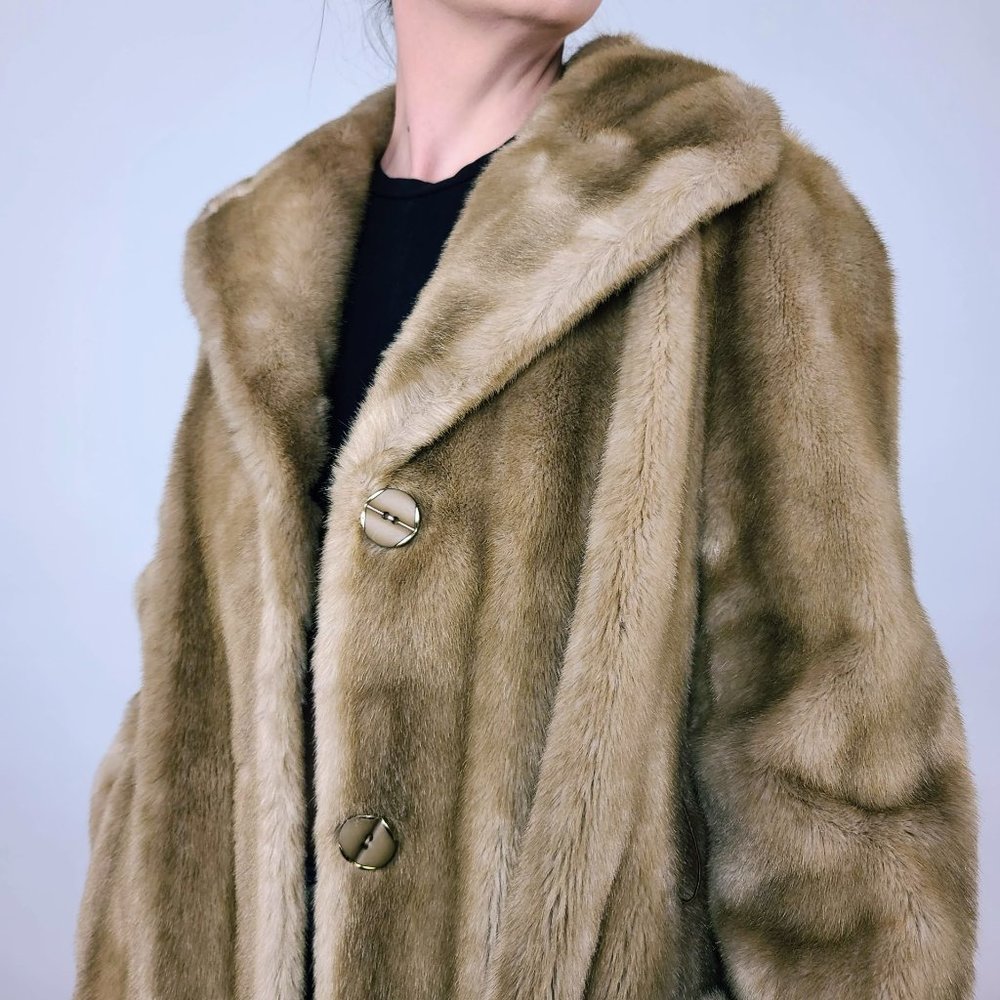 Vintage Tissavel of France Faux Mink Fur Coat - Picture 5 of 13
